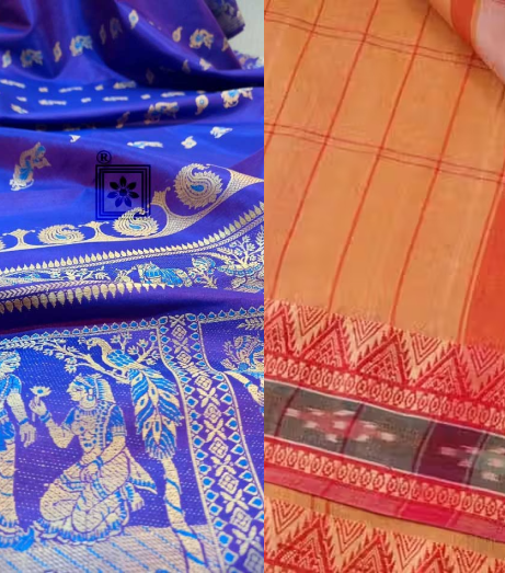 Baluchari Silk - Stunning deepblue with gold zari & meenakari work